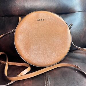 DKNY Brown Round Crossbody Bag